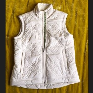 White Sierra faux fur lined puffer vest - NWT!
